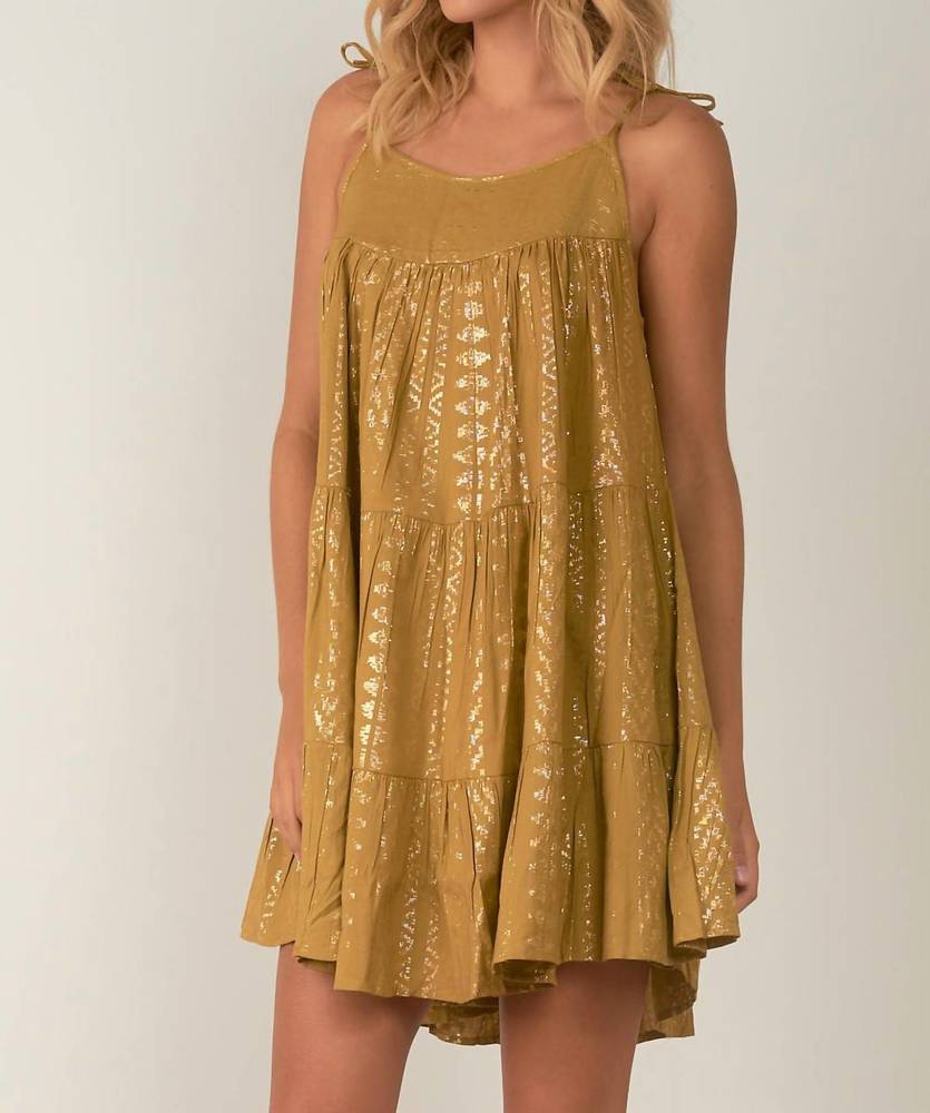 NEW ELAN haslett sleeveless dress in chartreuse - Picture 2 of 4
